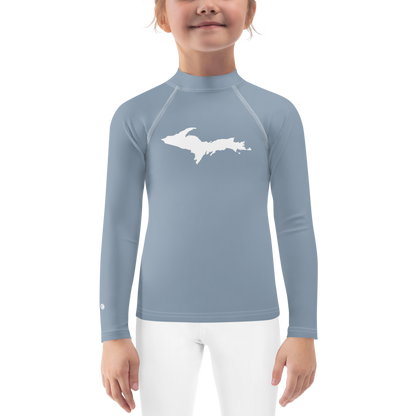 Michigan Upper Peninsula Rash Guard (w/ UP Outline) | Toddler - B-24 Grey