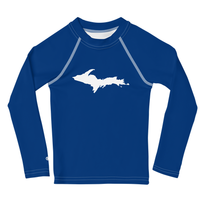 Michigan Upper Peninsula Rash Guard (w/ UP Outline) | Toddler - Dearborn Blue