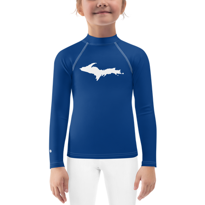 Michigan Upper Peninsula Rash Guard (w/ UP Outline) | Toddler - Dearborn Blue