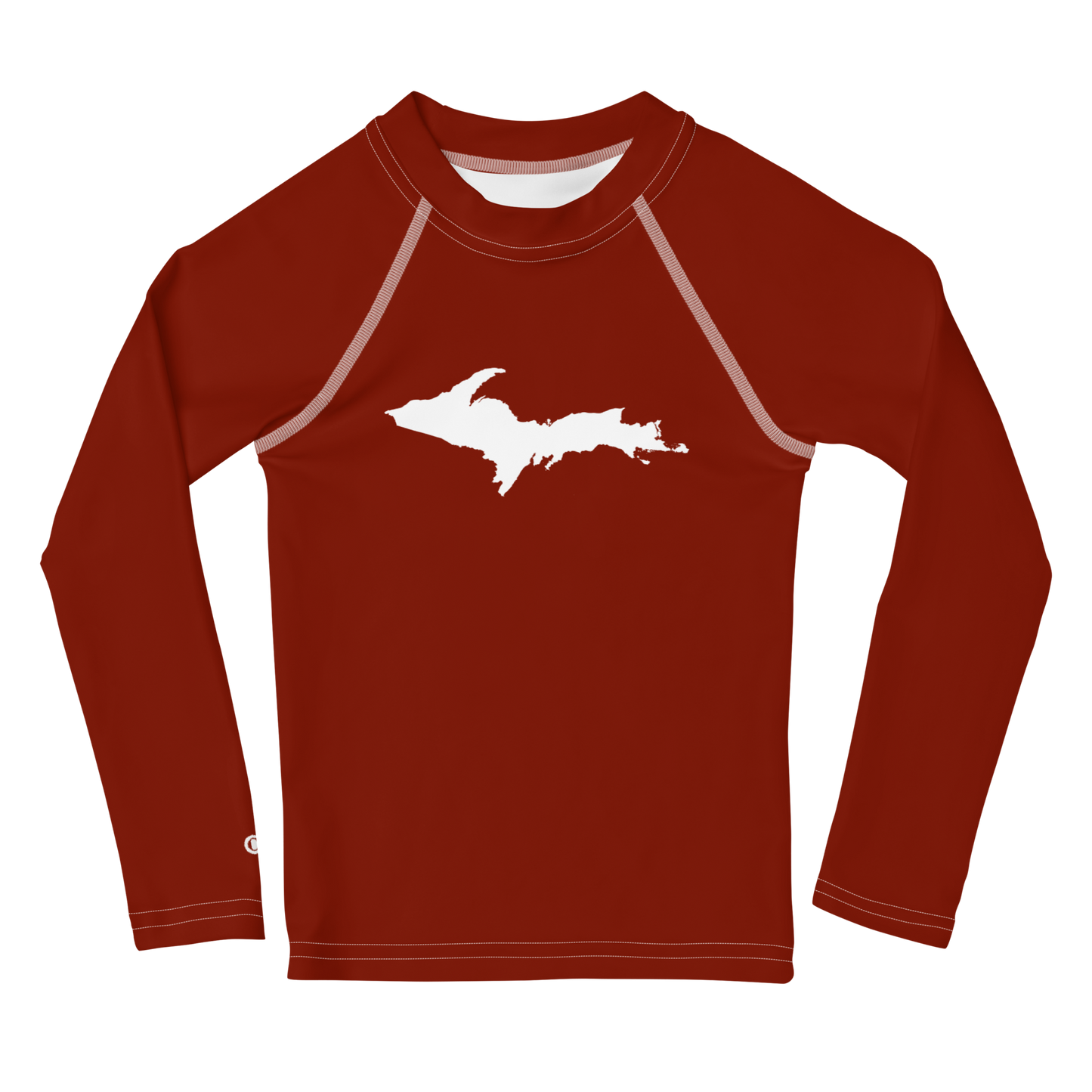 Michigan Upper Peninsula Rash Guard (w/ UP Outline) | Toddler - Cherryland Red