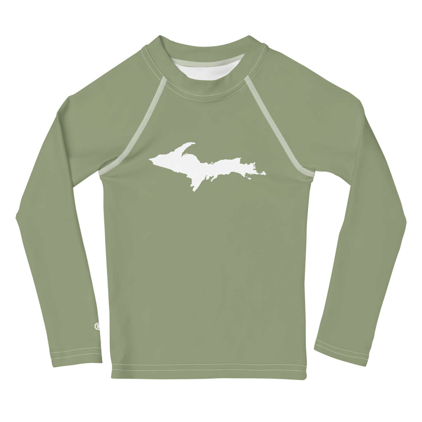 Michigan Upper Peninsula Rash Guard (w/ UP Outline) | Toddler - Beachgrass Green