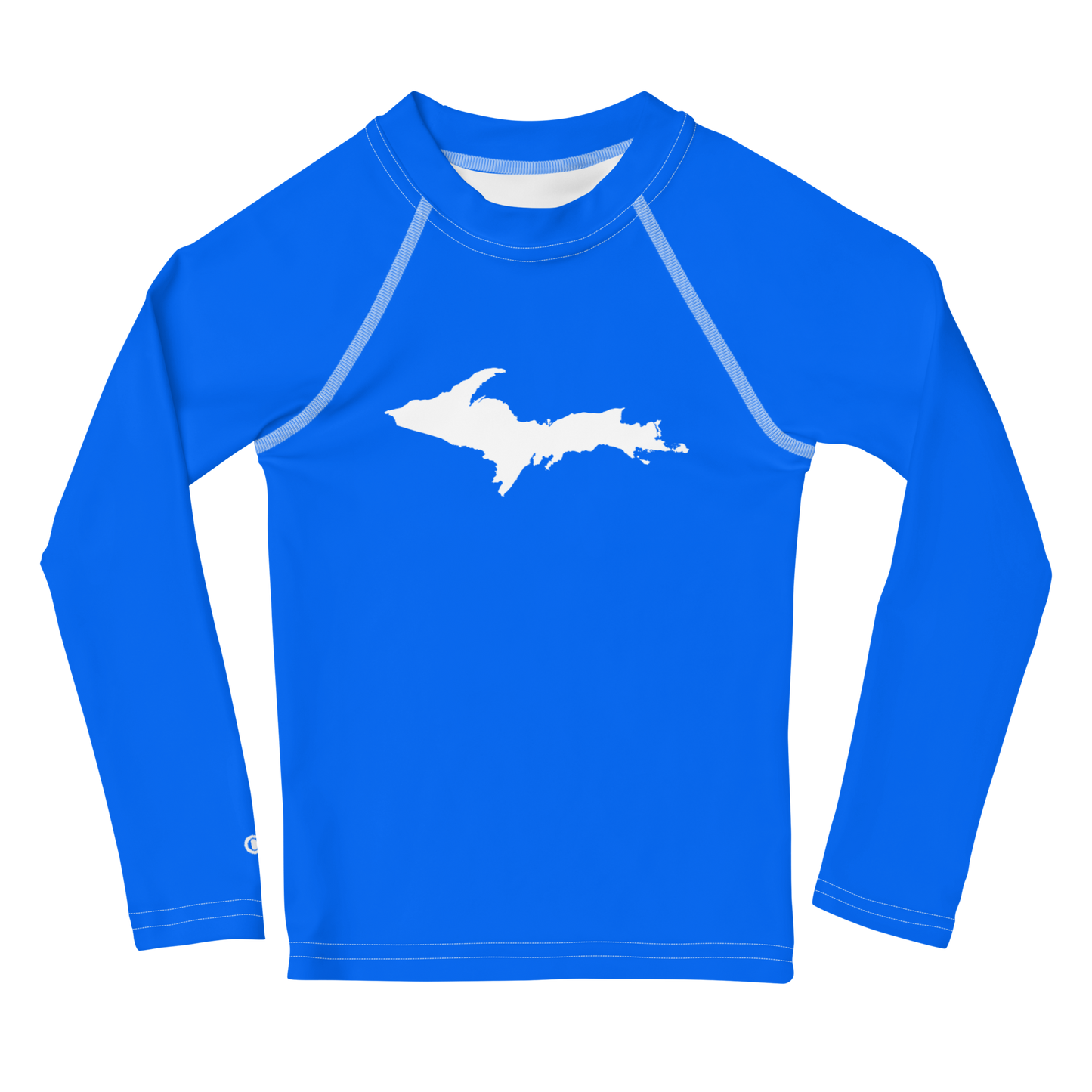 Michigan Upper Peninsula Rash Guard (w/ UP Outline) | Toddler - Motor Town Blue