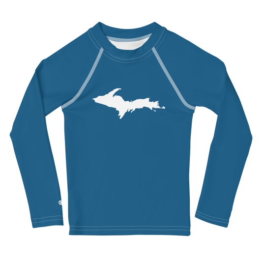 Michigan Upper Peninsula Rash Guard (w/ UP Outline) | Toddler - Blueberry