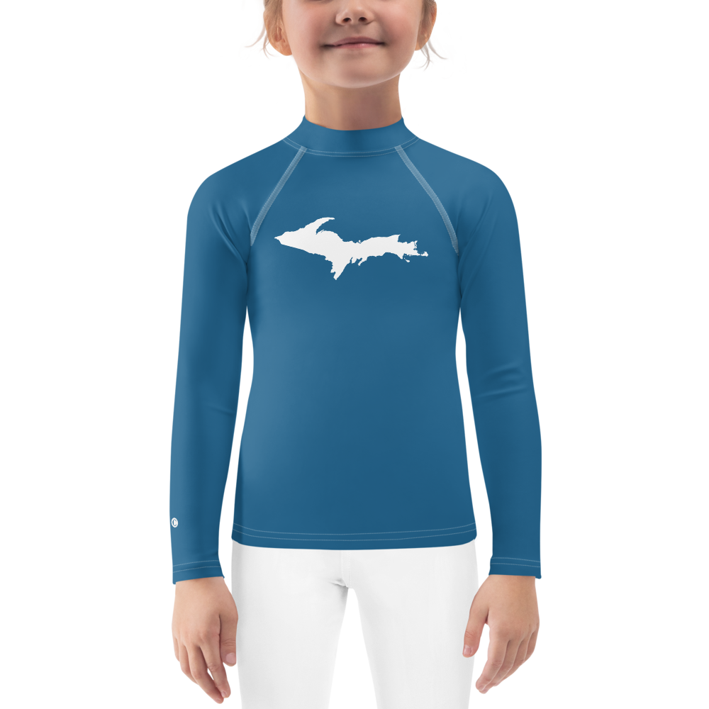 Michigan Upper Peninsula Rash Guard (w/ UP Outline) | Toddler - Blueberry