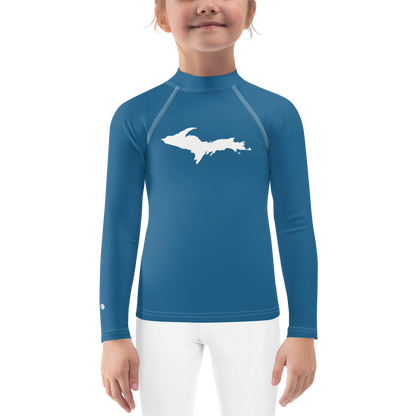 Michigan Upper Peninsula Rash Guard (w/ UP Outline) | Toddler - Blueberry