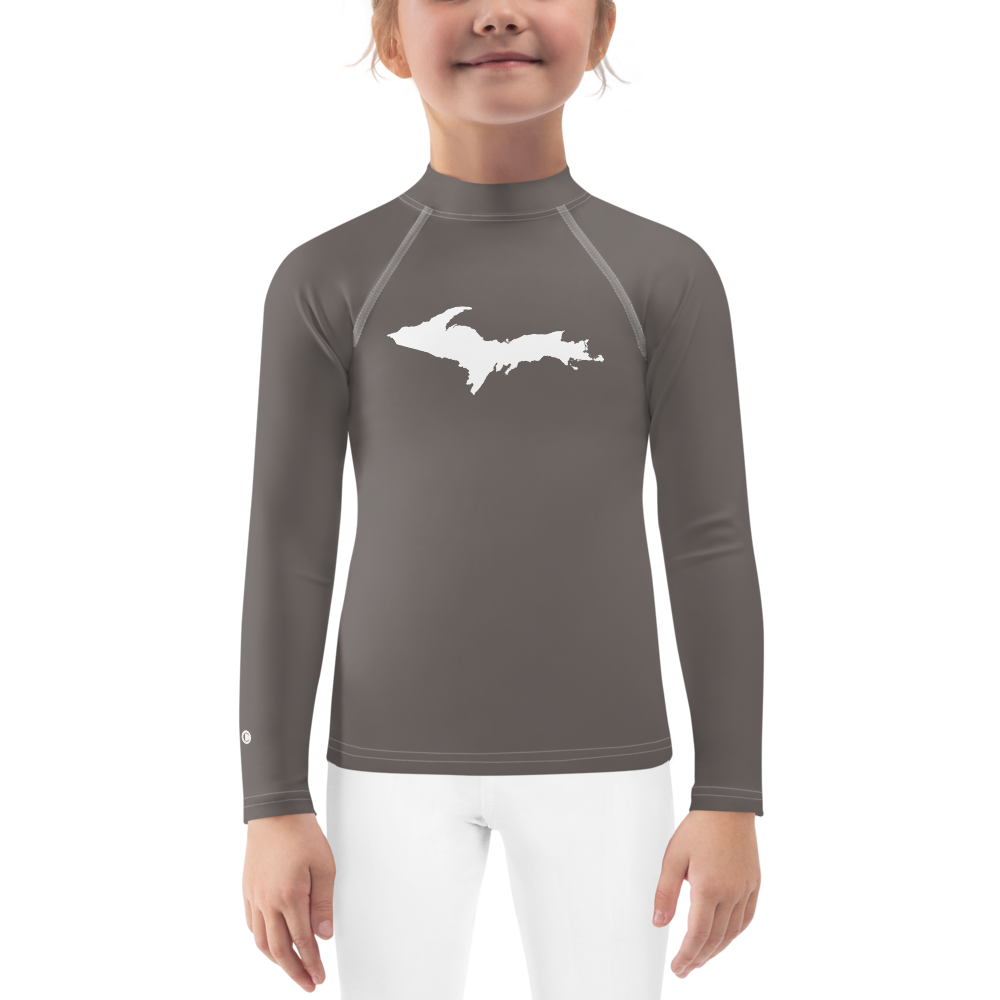 Michigan Upper Peninsula Rash Guard (w/ UP Outline) | Toddler - Warren Tank Grey