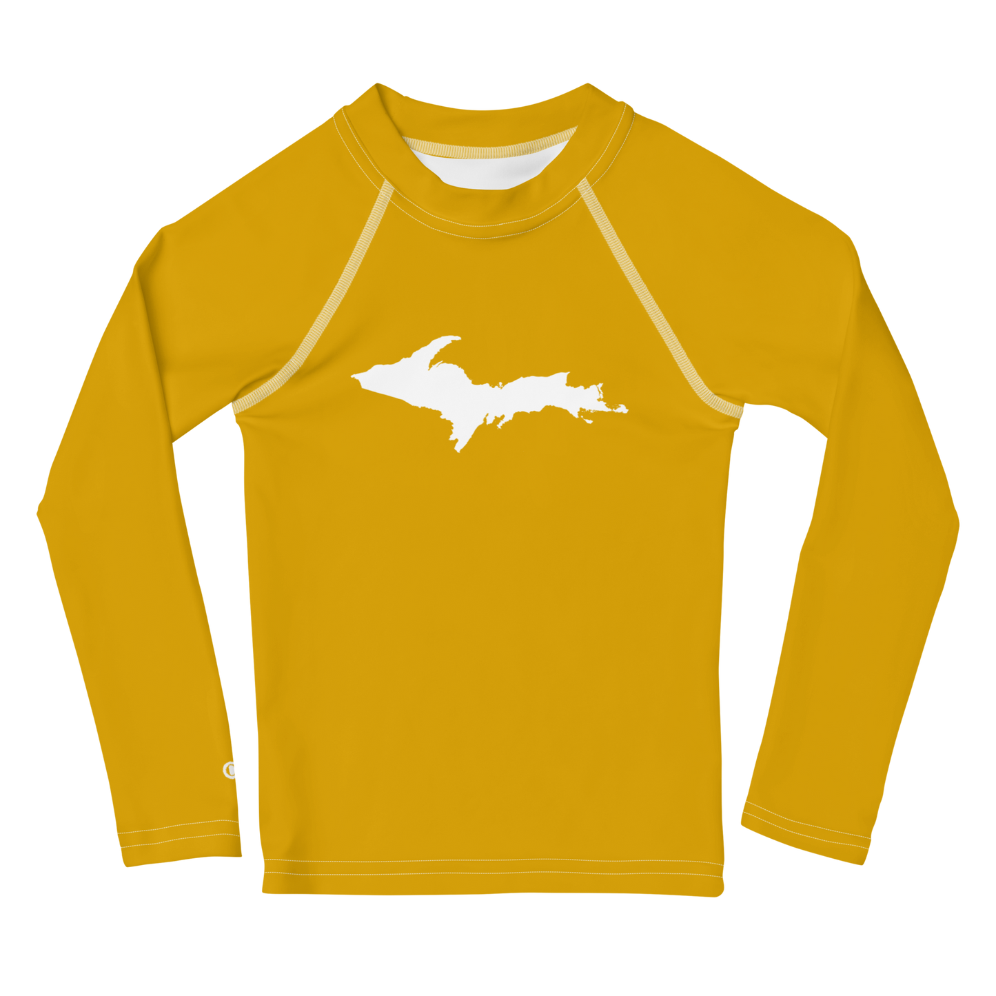 Michigan Upper Peninsula Rash Guard (w/ UP Outline) | Toddler - Gold