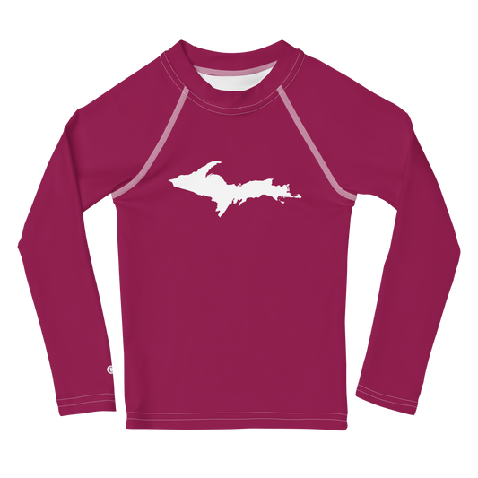 Michigan Upper Peninsula Rash Guard (w/ UP Outline) | Toddler - Army Green