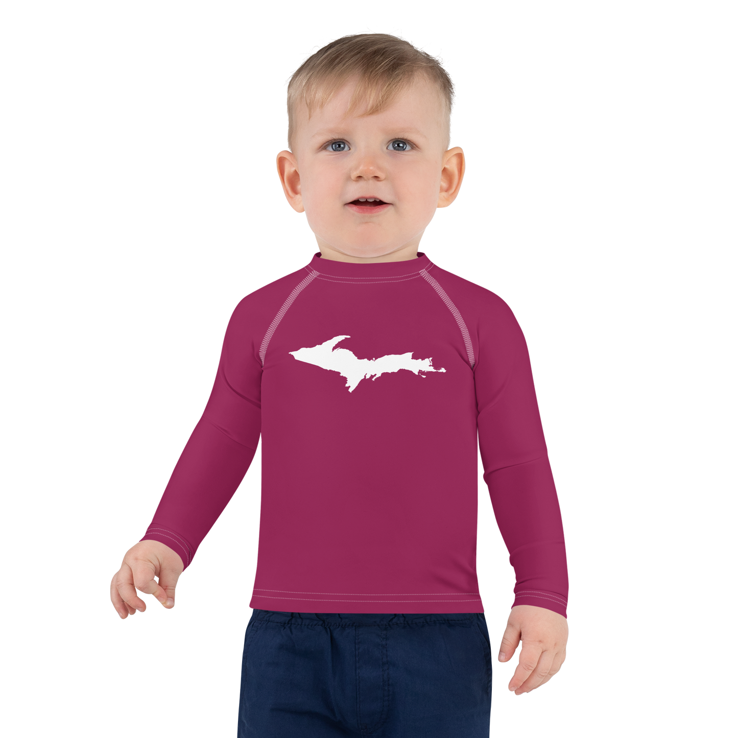 Michigan Upper Peninsula Rash Guard (w/ UP Outline) | Toddler - Army Green