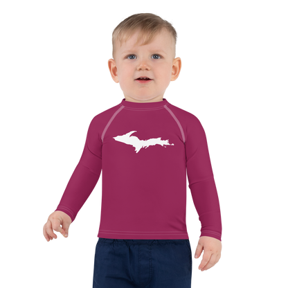 Michigan Upper Peninsula Rash Guard (w/ UP Outline) | Toddler - Army Green