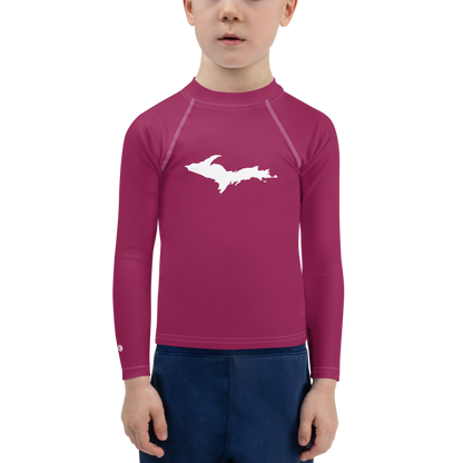 Michigan Upper Peninsula Rash Guard (w/ UP Outline) | Toddler - Army Green