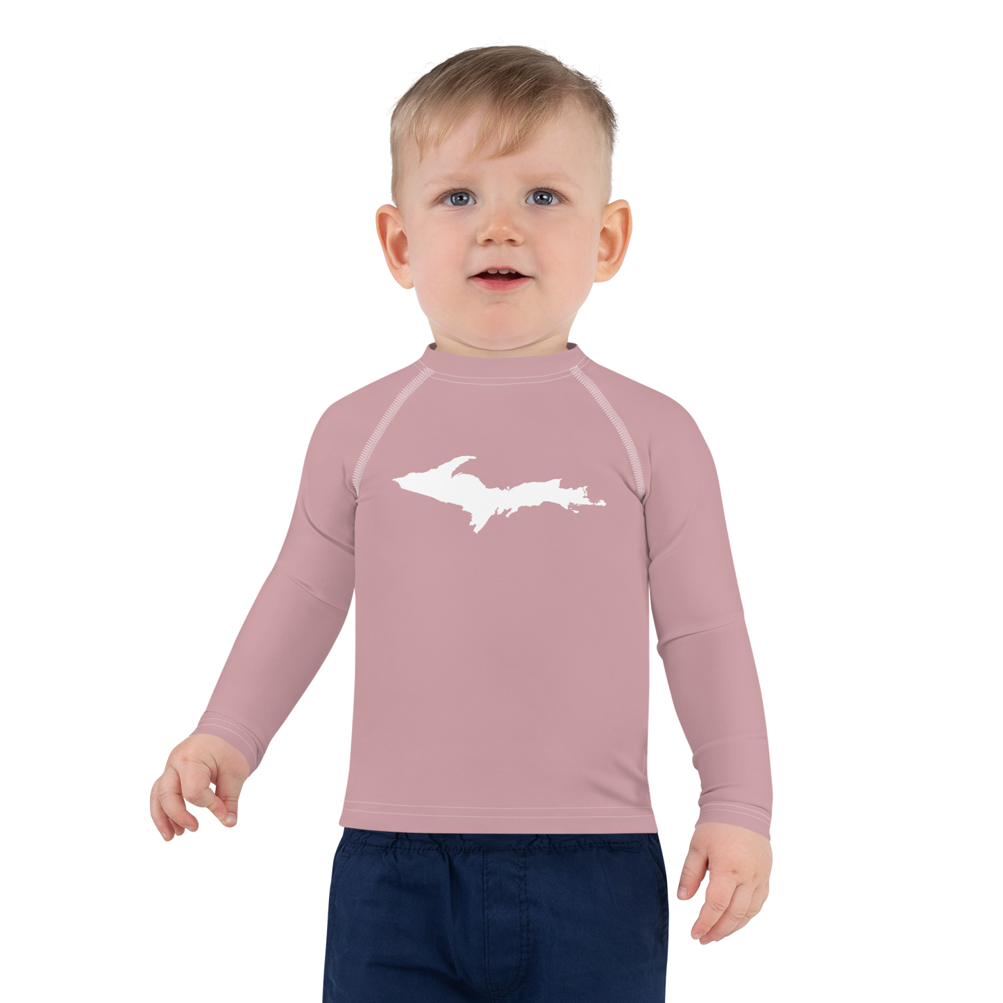 Michigan Upper Peninsula Rash Guard (w/ UP Outline) | Toddler - Ruby Red