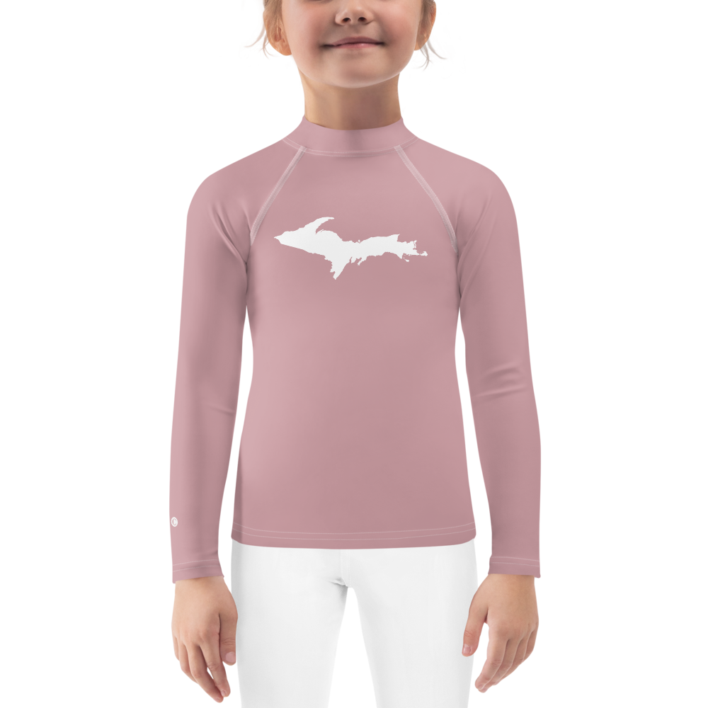 Michigan Upper Peninsula Rash Guard (w/ UP Outline) | Toddler - Ruby Red