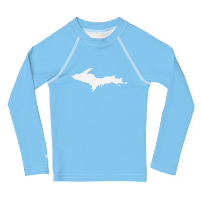 Michigan Upper Peninsula Rash Guard (w/ UP Outline) | Toddler - DTW Blue