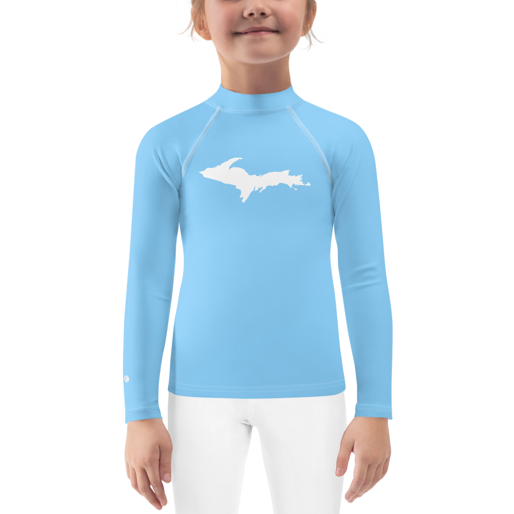 Michigan Upper Peninsula Rash Guard (w/ UP Outline) | Toddler - DTW Blue