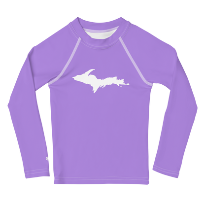 Michigan Upper Peninsula Rash Guard (w/ UP Outline) | Toddler - Lavender