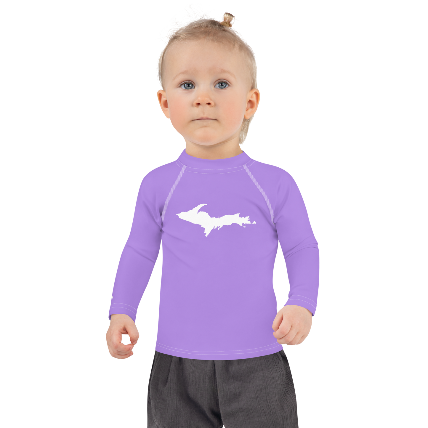 Michigan Upper Peninsula Rash Guard (w/ UP Outline) | Toddler - Lavender