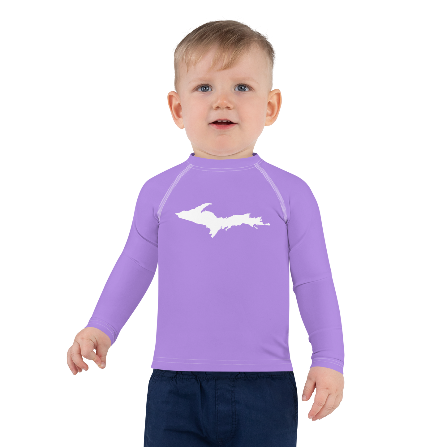 Michigan Upper Peninsula Rash Guard (w/ UP Outline) | Toddler - Lavender