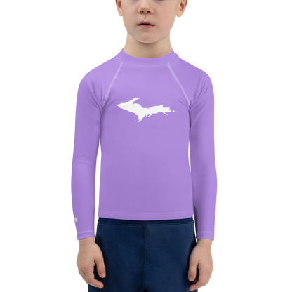 Michigan Upper Peninsula Rash Guard (w/ UP Outline) | Toddler - Lavender