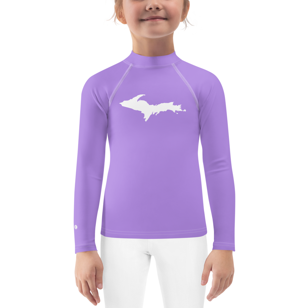 Michigan Upper Peninsula Rash Guard (w/ UP Outline) | Toddler - Lavender