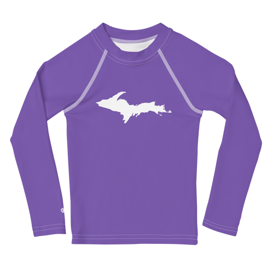 Michigan Upper Peninsula Rash Guard (w/ UP Outline) | Toddler - Lake Iris