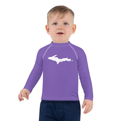 Michigan Upper Peninsula Rash Guard (w/ UP Outline) | Toddler - Lake Iris