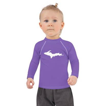 Michigan Upper Peninsula Rash Guard (w/ UP Outline) | Toddler - Lake Iris