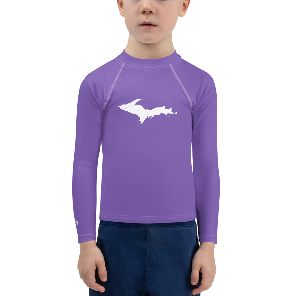 Michigan Upper Peninsula Rash Guard (w/ UP Outline) | Toddler - Lake Iris