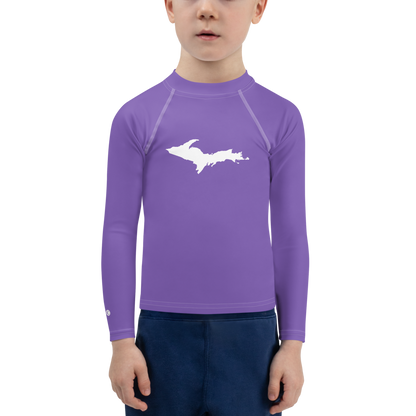 Michigan Upper Peninsula Rash Guard (w/ UP Outline) | Toddler - Lake Iris