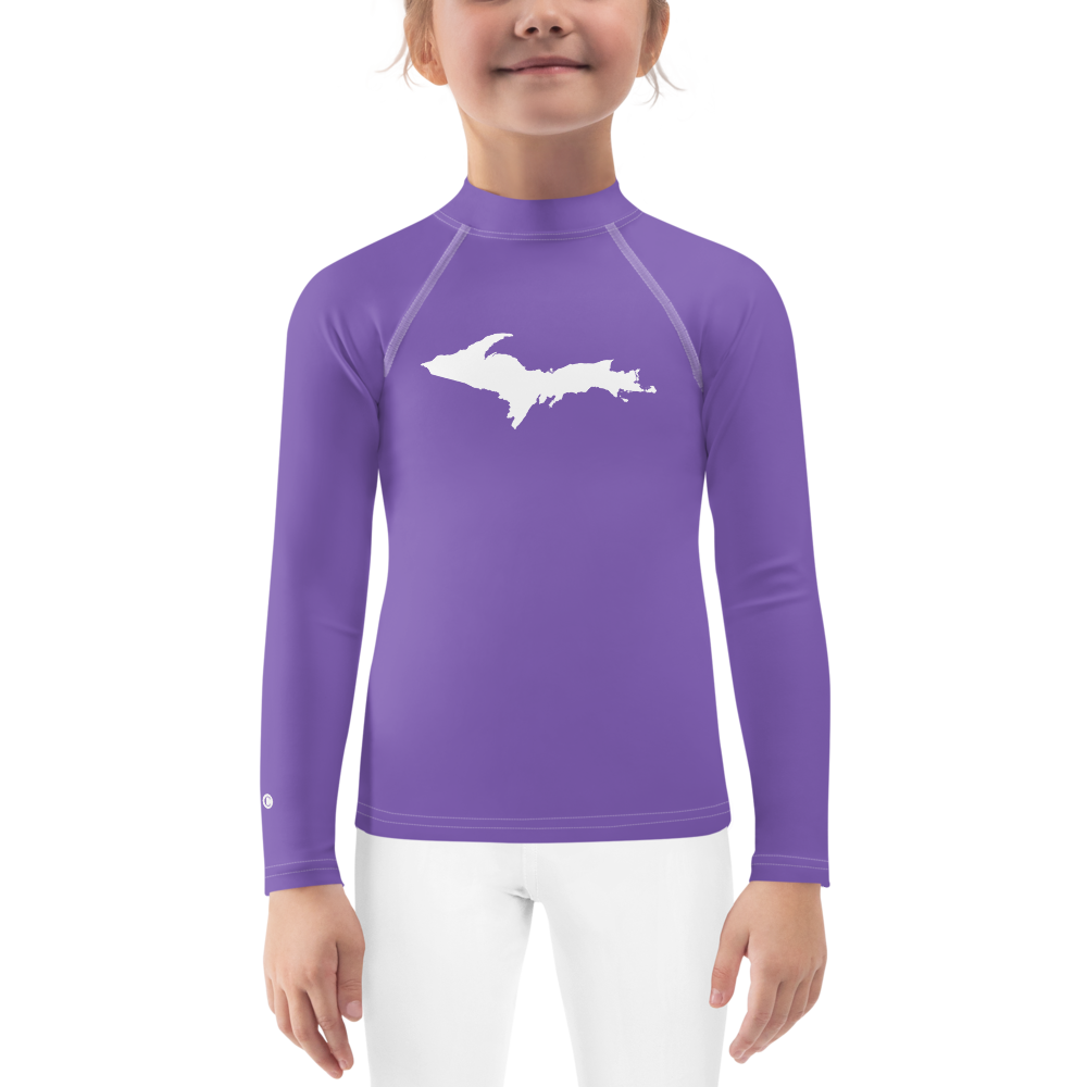 Michigan Upper Peninsula Rash Guard (w/ UP Outline) | Toddler - Lake Iris