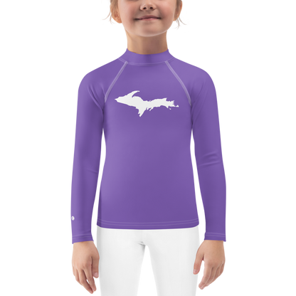 Michigan Upper Peninsula Rash Guard (w/ UP Outline) | Toddler - Lake Iris