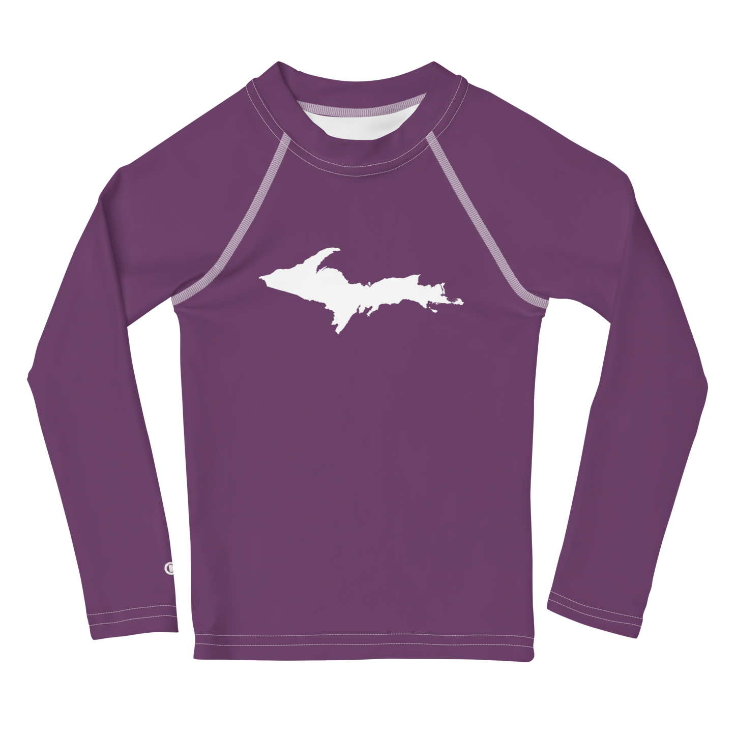 Michigan Upper Peninsula Rash Guard (w/ UP Outline) | Toddler - Plum