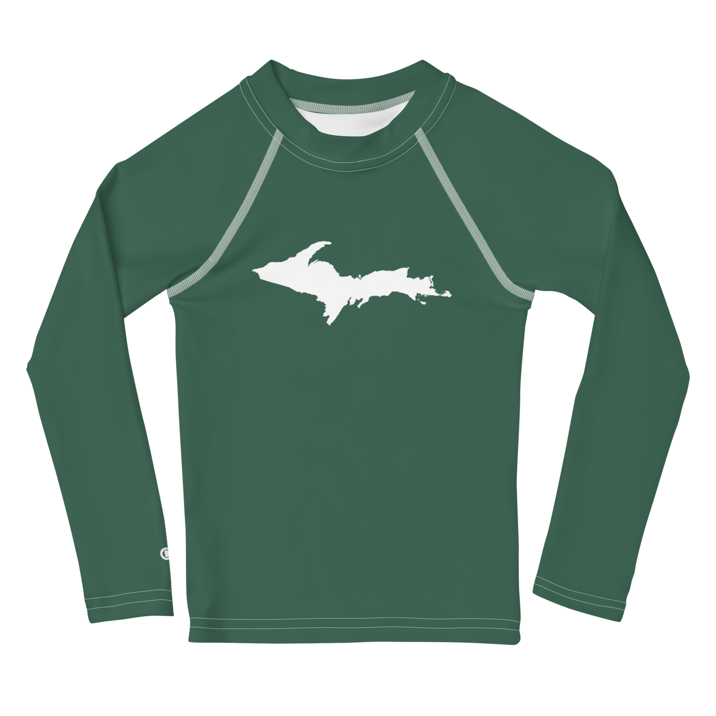 Michigan Upper Peninsula Rash Guard (w/ UP Outline) | Toddler - Ginger Ale Green