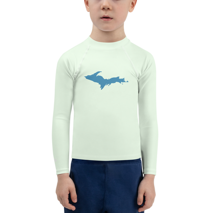 Michigan Upper Peninsula Rash Guard (w/ UP Outline) | Toddler - Dew Green