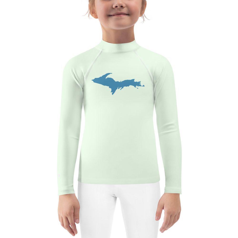 Michigan Upper Peninsula Rash Guard (w/ UP Outline) | Toddler - Dew Green