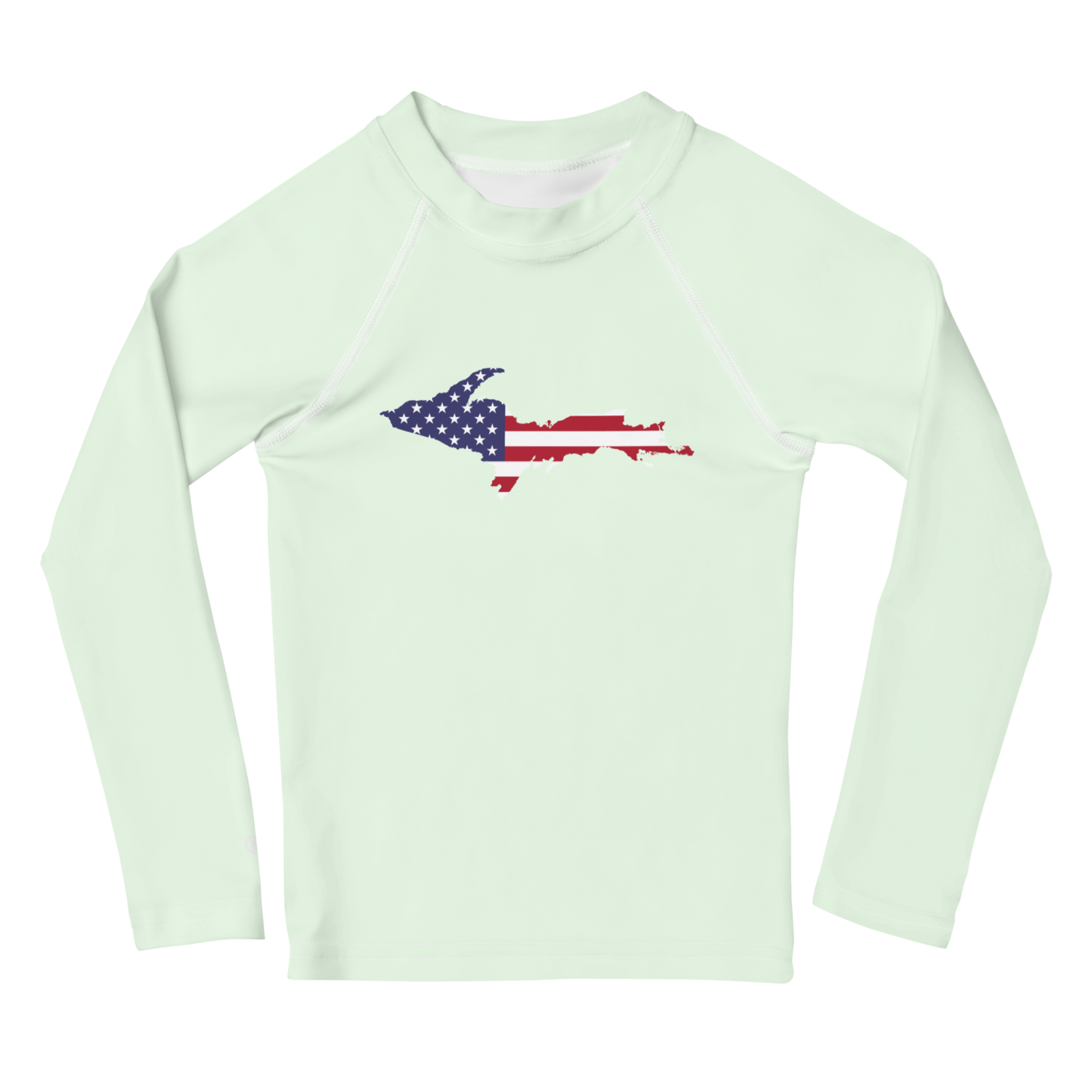 Michigan Upper Peninsula Rash Guard (w/ UP Outline) | Toddler - Dew Green