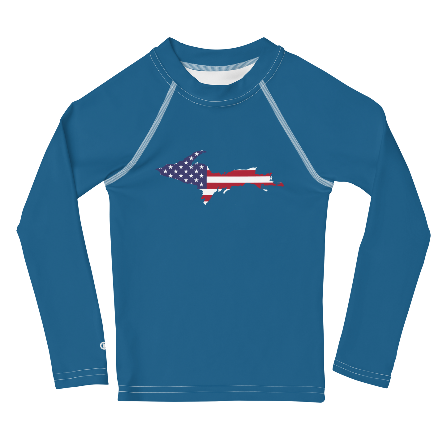 Michigan Upper Peninsula Rash Guard (w/ UP USA Flag) | Toddler - Blueberry