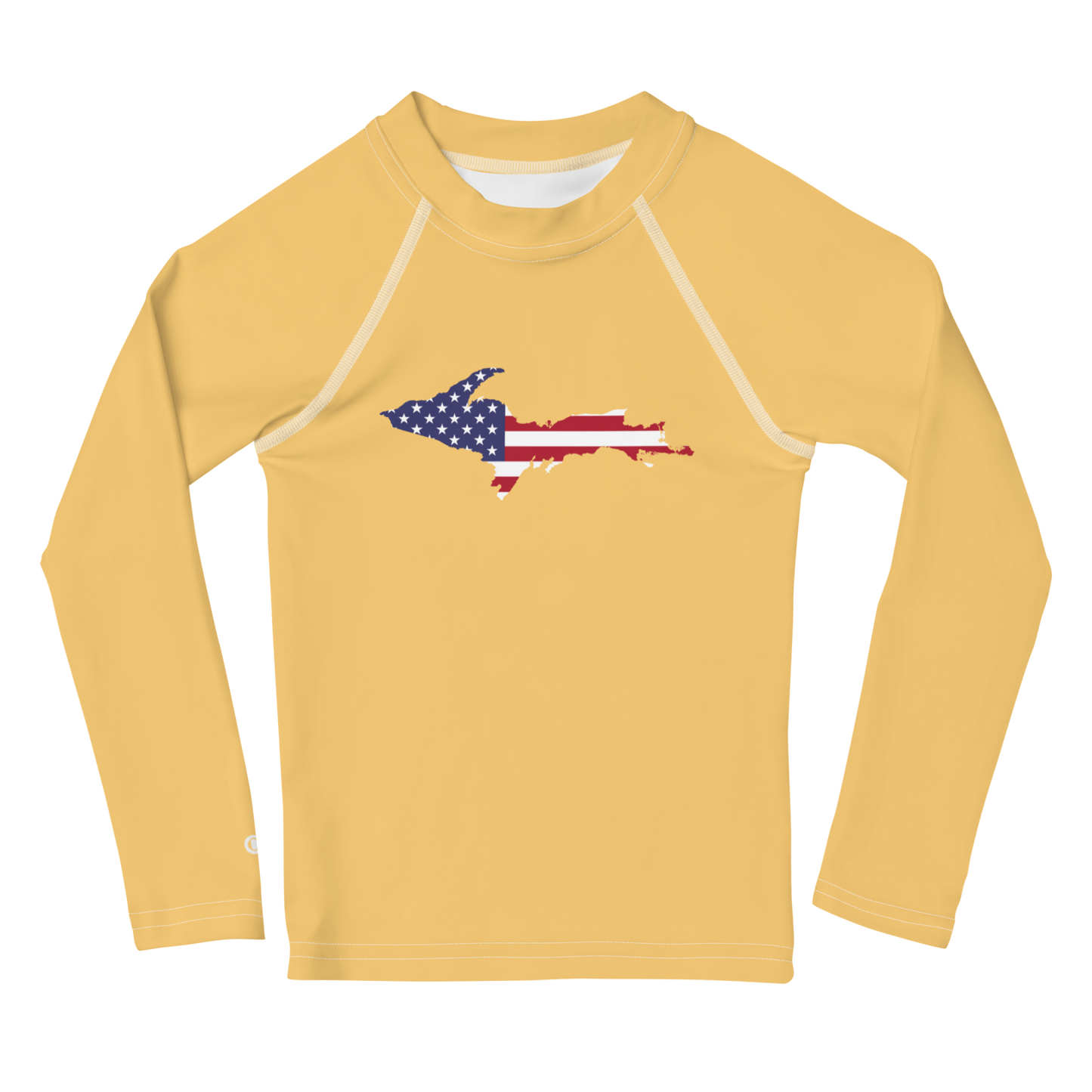 Michigan Upper Peninsula Rash Guard (w/ UP USA Flag) | Toddler - Citrine