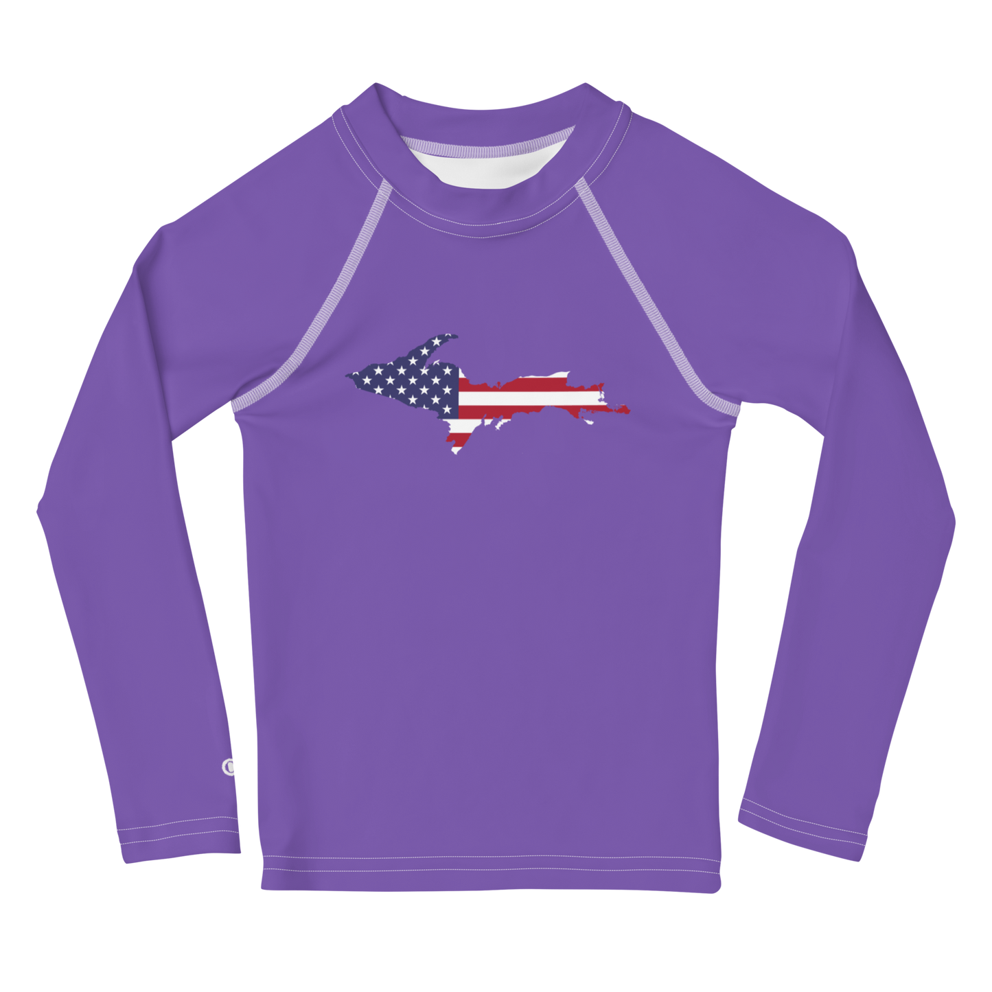 Michigan Upper Peninsula Rash Guard (w/ UP USA Flag) | Toddler - Lake Iris