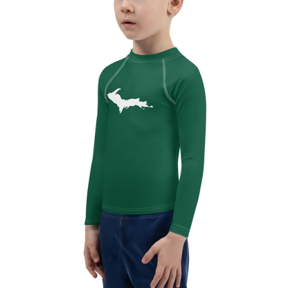 Michigan Upper Peninsula Rash Guard (w/ UP Outline) | Toddler - Superior Green