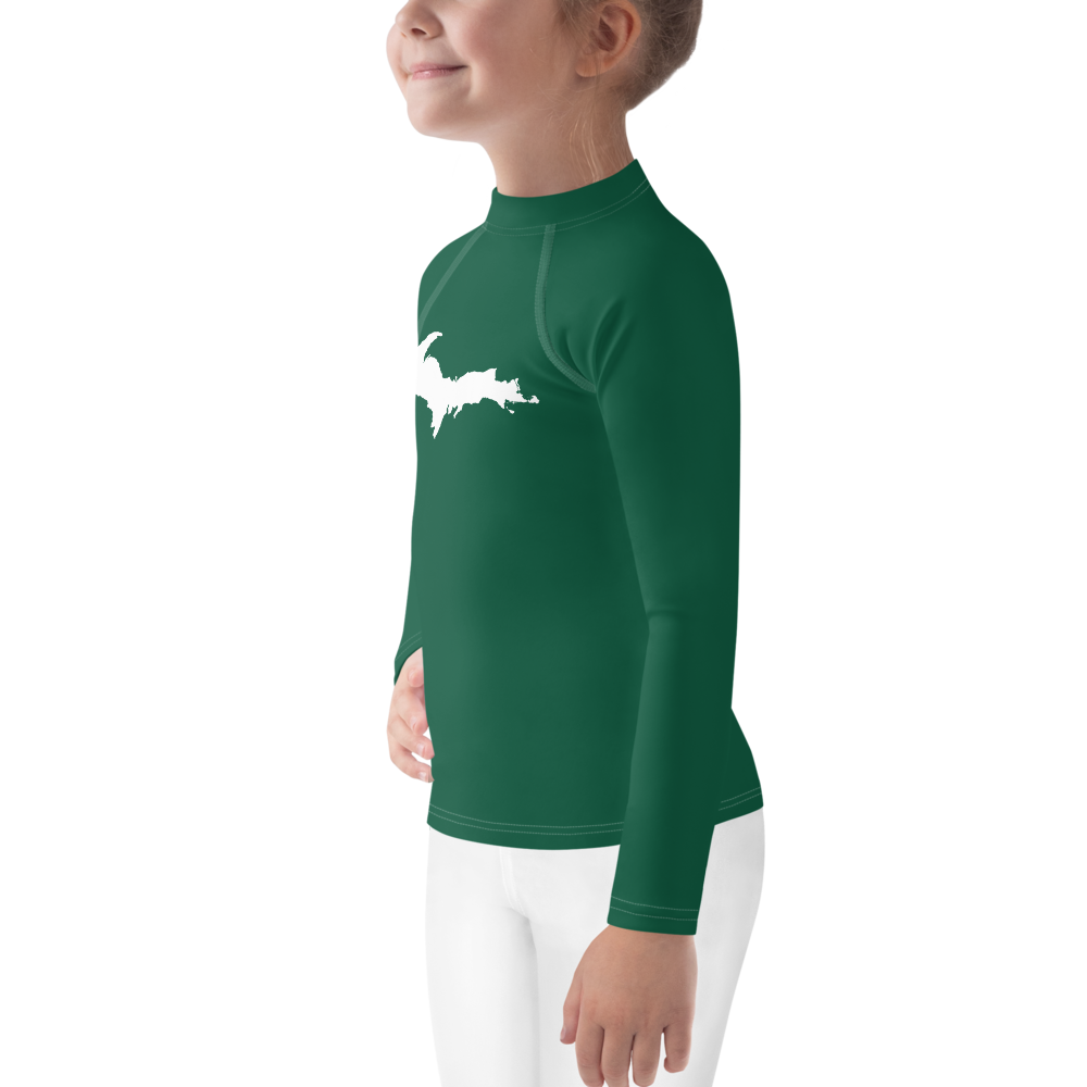 Michigan Upper Peninsula Rash Guard (w/ UP Outline) | Toddler - Superior Green