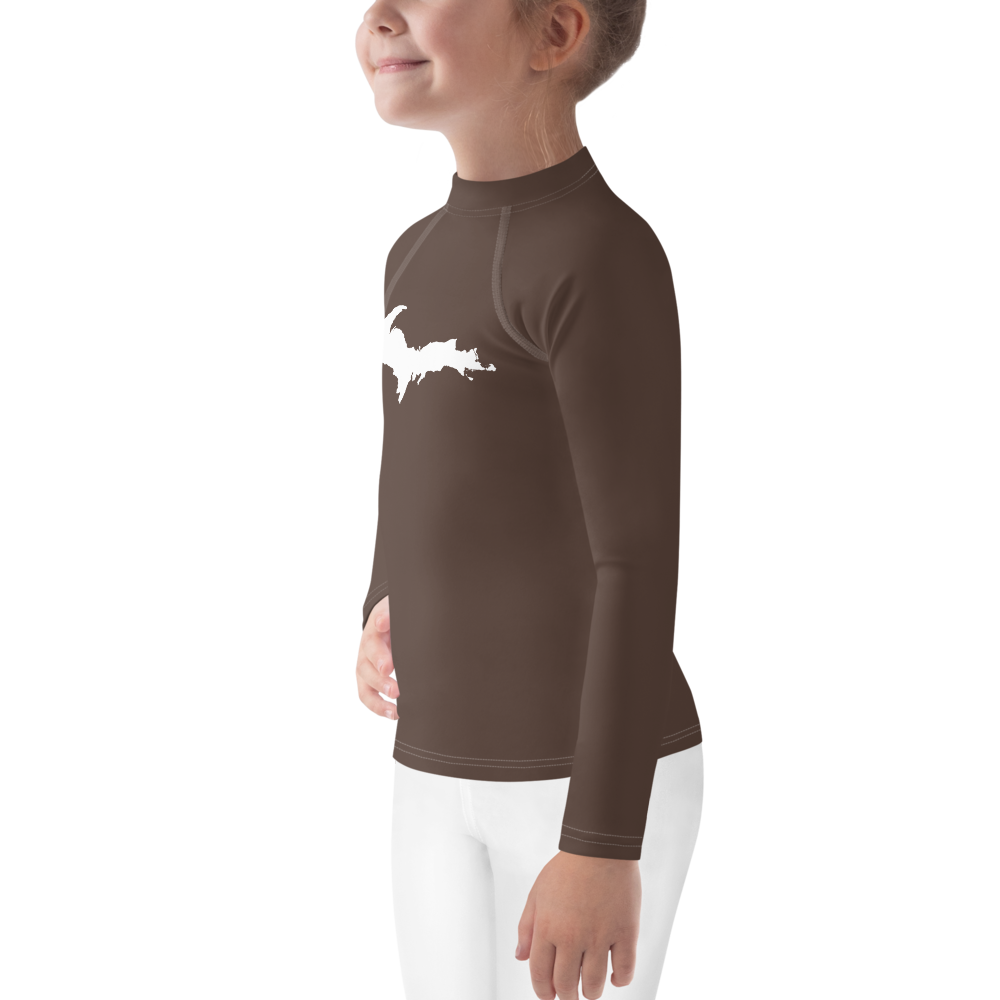 Michigan Upper Peninsula Rash Guard (w/ UP Outline) | Toddler - Hickory Color