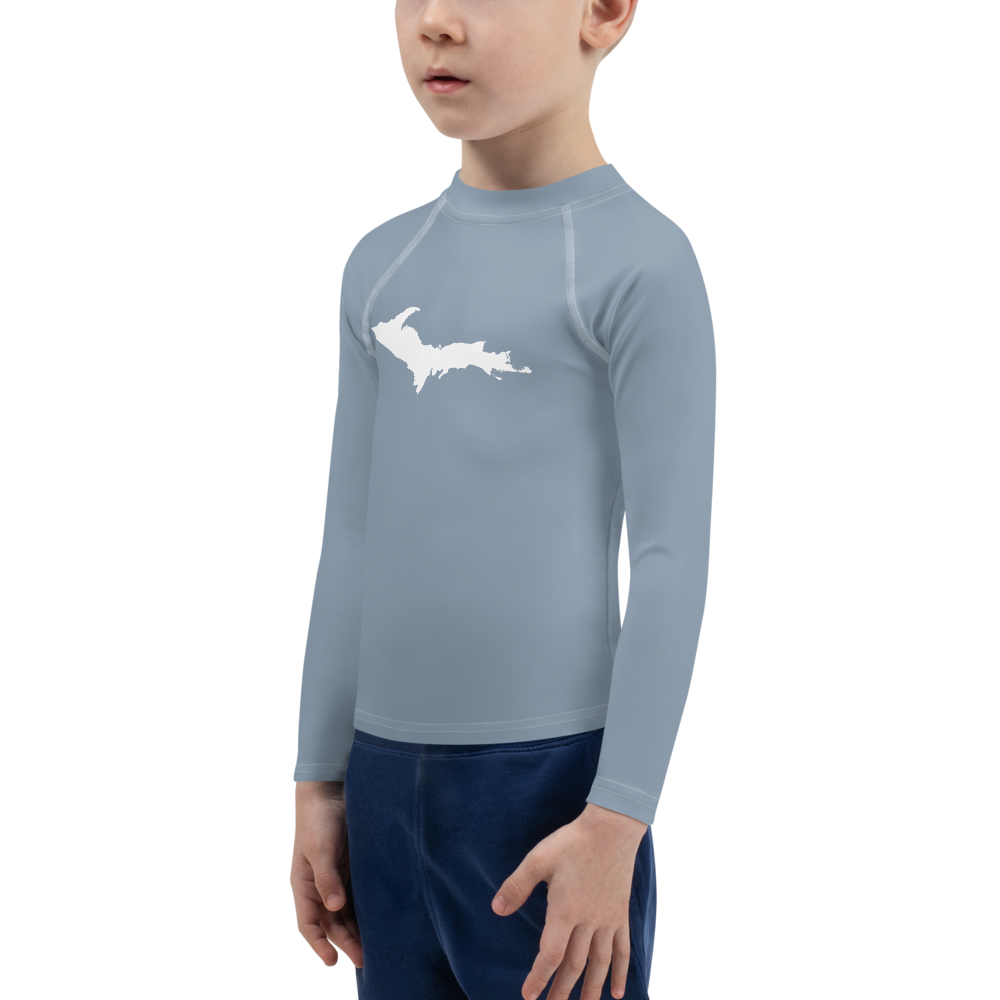 Michigan Upper Peninsula Rash Guard (w/ UP Outline) | Toddler - B-24 Grey