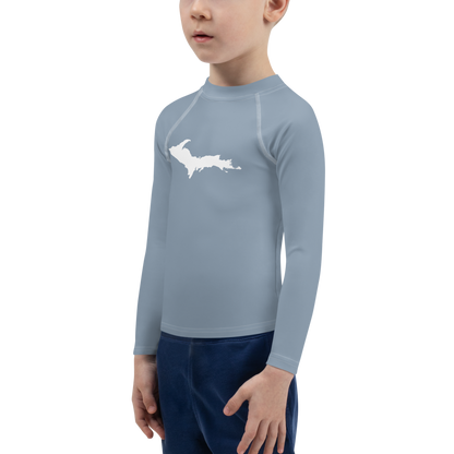 Michigan Upper Peninsula Rash Guard (w/ UP Outline) | Toddler - B-24 Grey