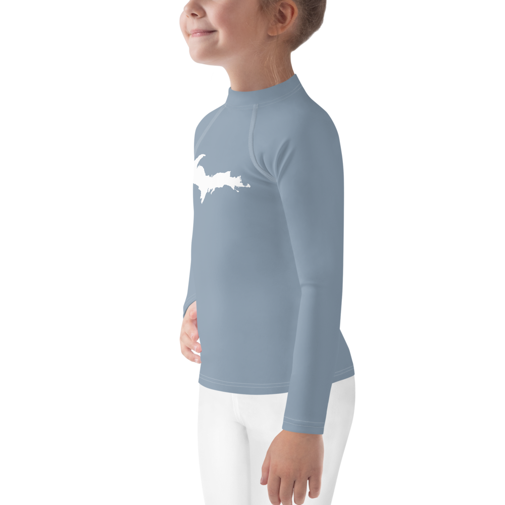 Michigan Upper Peninsula Rash Guard (w/ UP Outline) | Toddler - B-24 Grey