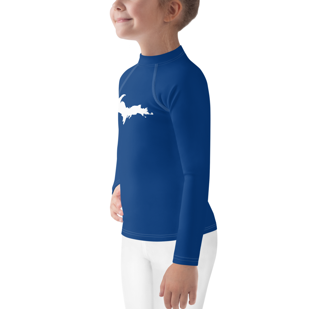 Michigan Upper Peninsula Rash Guard (w/ UP Outline) | Toddler - Dearborn Blue