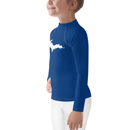 Michigan Upper Peninsula Rash Guard (w/ UP Outline) | Toddler - Dearborn Blue