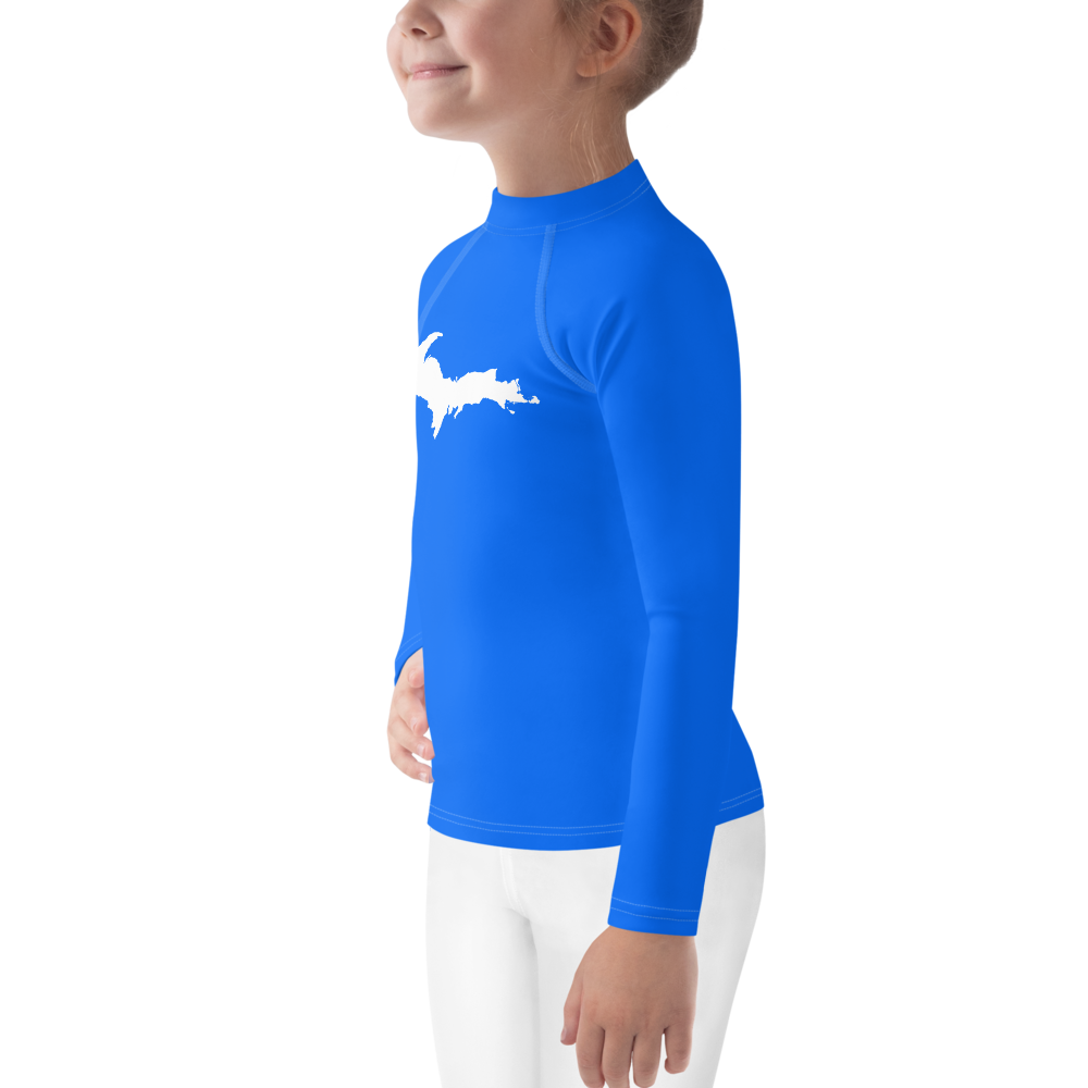 Michigan Upper Peninsula Rash Guard (w/ UP Outline) | Toddler - Motor Town Blue