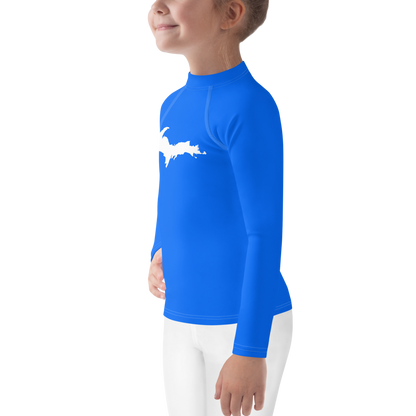 Michigan Upper Peninsula Rash Guard (w/ UP Outline) | Toddler - Motor Town Blue