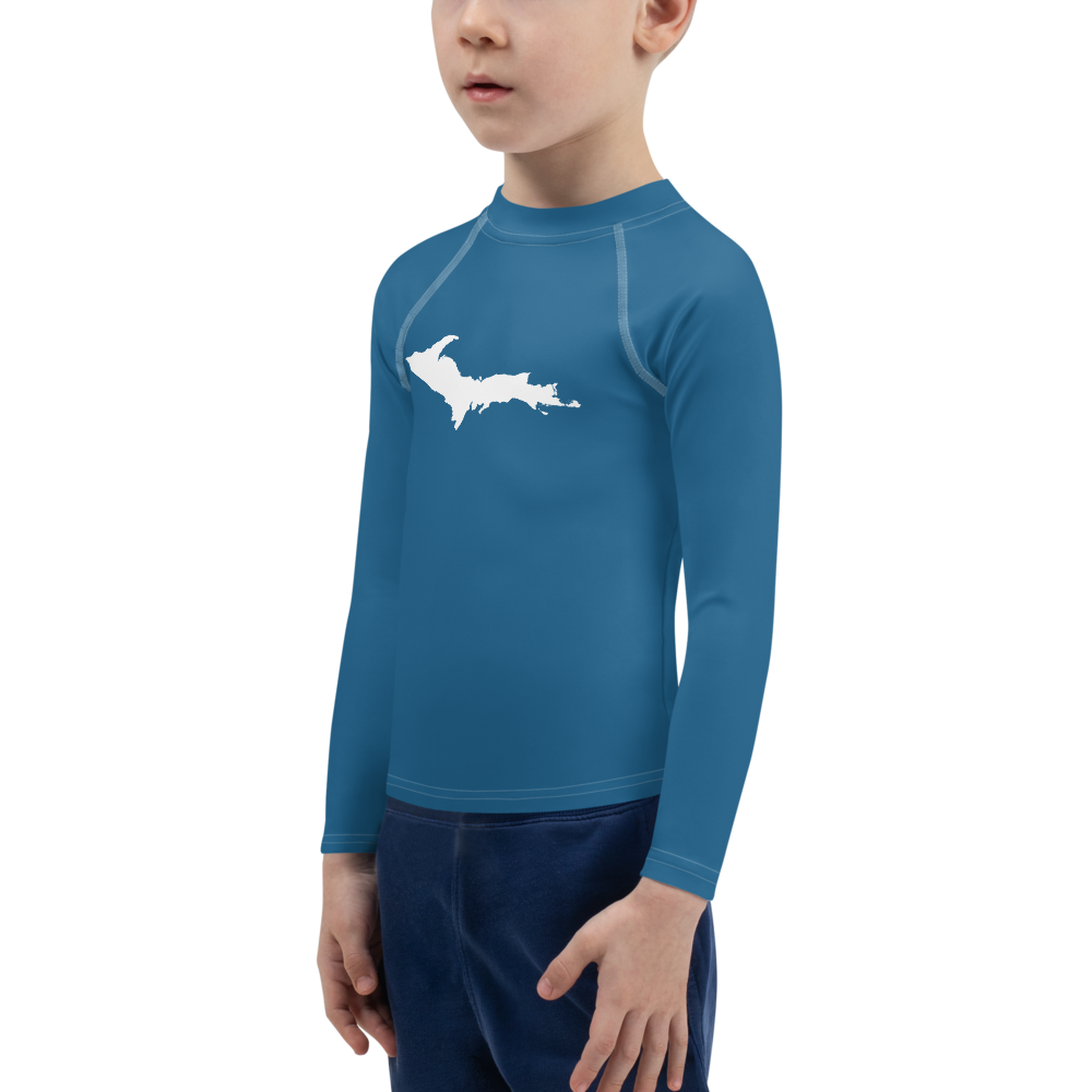 Michigan Upper Peninsula Rash Guard (w/ UP Outline) | Toddler - Blueberry